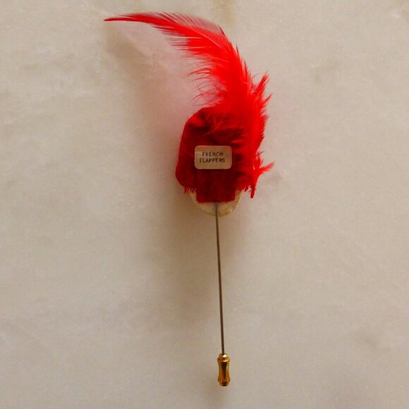 Beautiful Vintage Flapper Stick Pin Brooch 1970s Collectible, Handpainted French - Picture 4 of 8